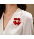 XSB250 - Trendy Artistic Red Flower Brooch